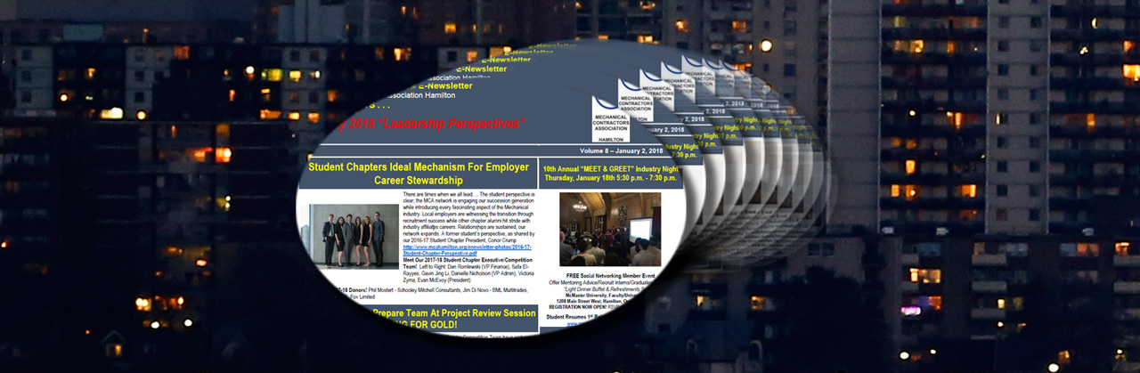 Mechanical Contractors Association Hamilton Niagara E-Newsletters